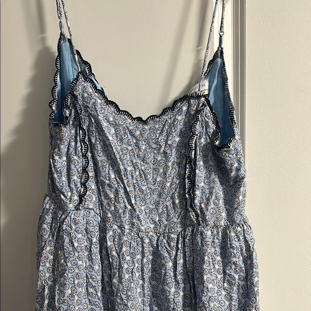 Floral Blue Spaghetti Strap Dress